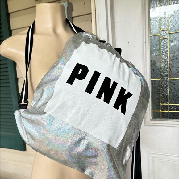 Pink victoria secret drawstring backpack tote bag - Picture 6 of 7
